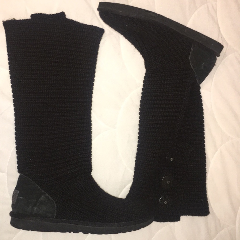 UGG Black Knit Winter Boots